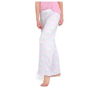 HELLO MELLO Signature Lounge Pajama Pants Head In Clouds‎ M L Pastel Wide Leg